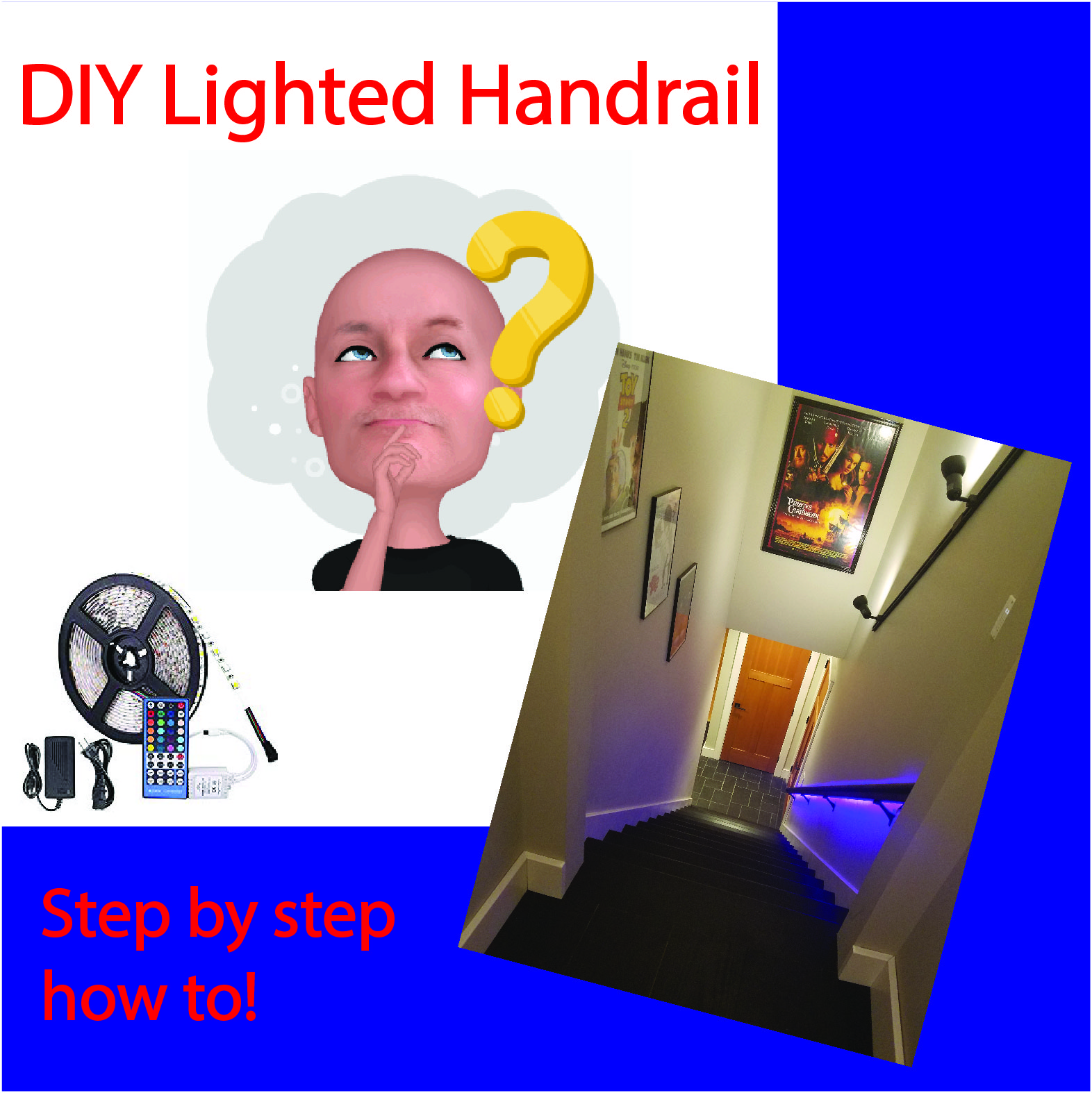 diy led handrail